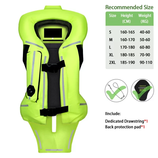 Sfff4e6452c3943cba243fc6b1573c020h.webp New Motorbike Body Armor Motorcycle Air Bag Vest Motor Air-bag Vest Motocross Racing Riding Airbag System Anti-fall CE Protector