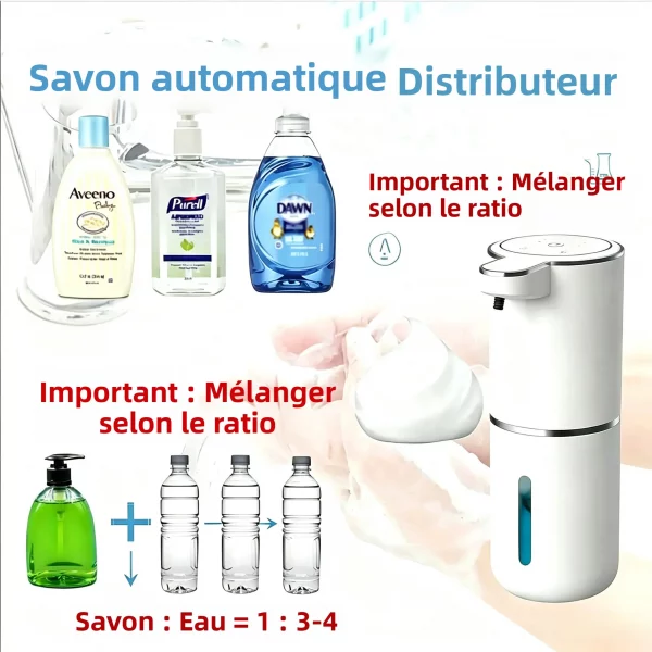 Distributeur Savon Automatique Sans Contact USB Rechargeable
