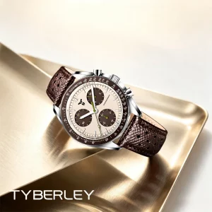 2026 TYBERLEY retro quartz montre pour hommes chro
