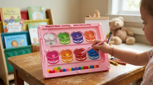 Jouets éducatifs labyrinthe magnétique rose pour a