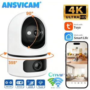 S022c66cc8ca04f6980c2b7462ba85a43v.webp Caméra IP WiFi ANSVICAM Tuya 4K 8MP 5G, double obj