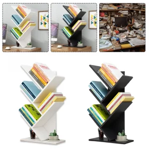 S0c63fccc0d8f4b819d7752e853cae10aZ.webp Étagère à livres en bois en forme d'arbre à 5 nive