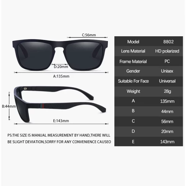 S0f585b7277e747538f4c3dfc62a77834w.webp Lunettes de soleil carrées vintage polarisées pour