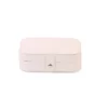 Boîte à bijoux portable mini en cuir PU, doublée d