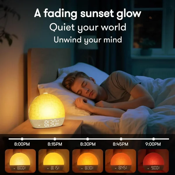 Wake Up Light Sunrise réveil minuterie 30 bruit bl