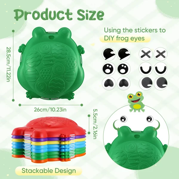 Frog Stepping Stones Ensemble d'équilibre 8 pièces