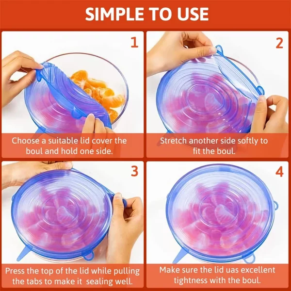 Couvercle de conservation en silicone de qualité a