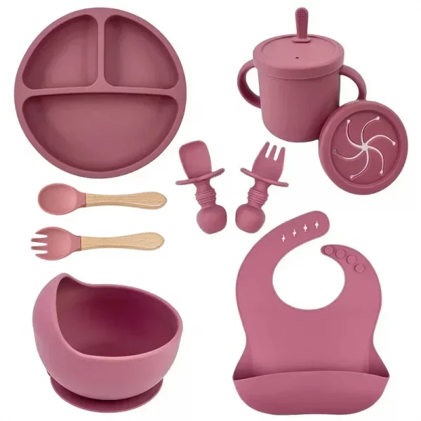 S31204cf709144f49a4bdfe6c4eba1f3dL.webp Ensemble de plats en Silicone de qualité alimentai