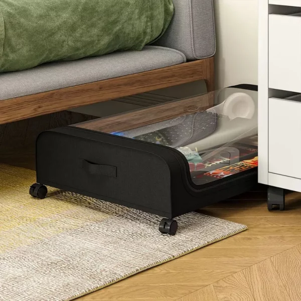 S317240ac300d4f82a638a9f61796f237H.webp 1 sac de rangement sous le lit avec couvercle à ro