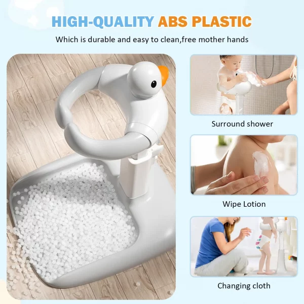 Support de bain pour bébé réglable en hauteur avec