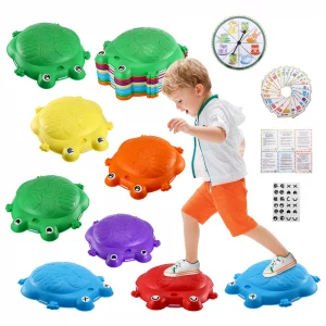 S39c6a5b8fba7456eac8a31cce2e3b0baU.webp Frog Stepping Stones Ensemble d'équilibre 8 pièces
