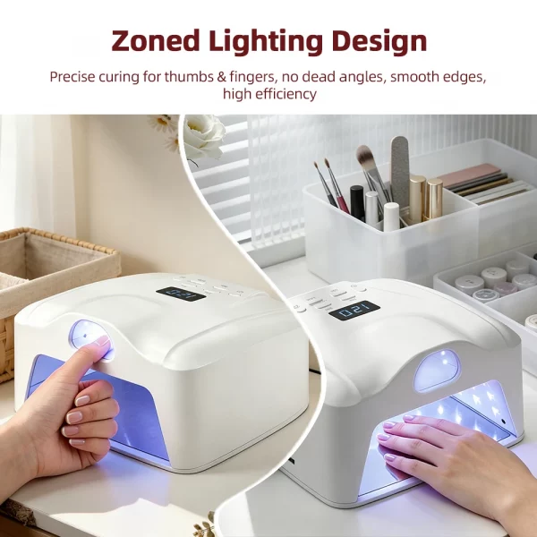Lampe à ongles 2-en-1 pour un seul doigt ou un seu