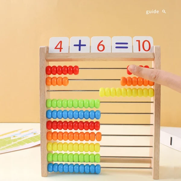 S4777a78cc2f742d9926756ec16f104c69.webp Jouet de comptage en bois boulier Montessori, joue
