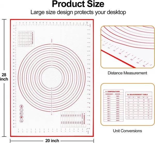 S478a22d93e604a8f886f02927ced5c4f1.webp BUYYES 1 pièces tapis de cuisson en Silicone tapis