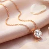Colliers en moissanite 3ct D VVS1 pour femmes, pen