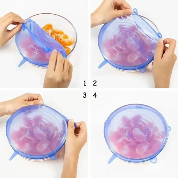 Couvercles extensibles réutilisables en Silicone,
