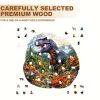 Puzzle en bois en forme d'éléphant, dinosaure et a