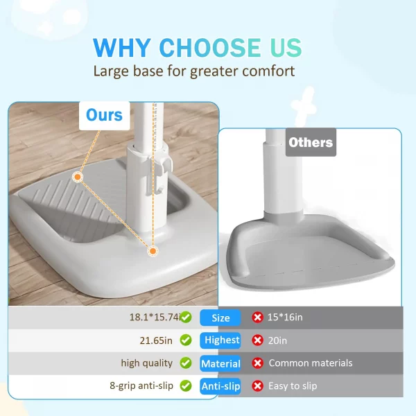 Support de bain pour bébé réglable en hauteur avec