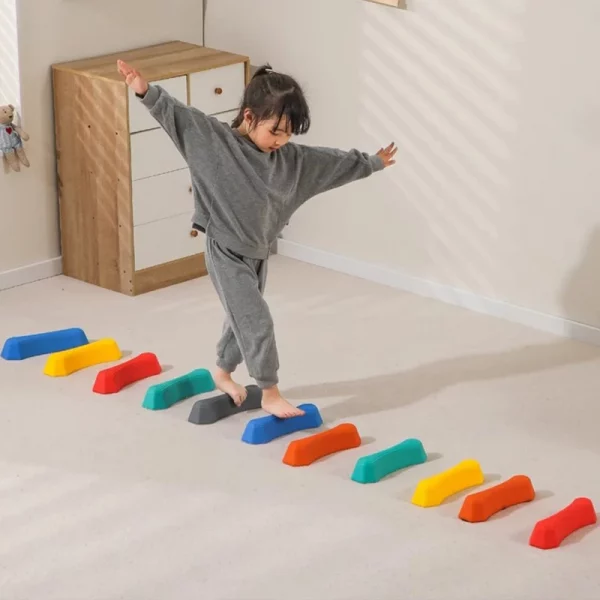 Pierres de marche amusantes pour enfants, arc-en-c