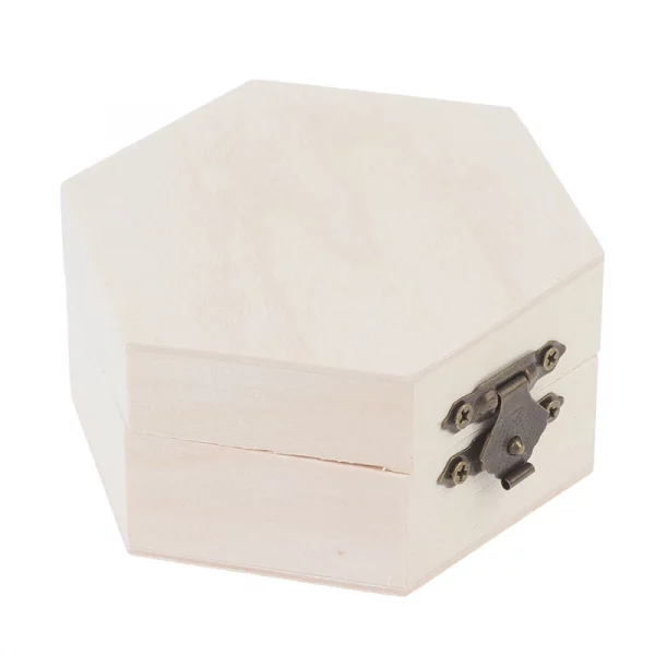 S72dfd300d110431a9d132d8437b1bf508.webp Boîte de rangement en bois de forme hexagonale, bo