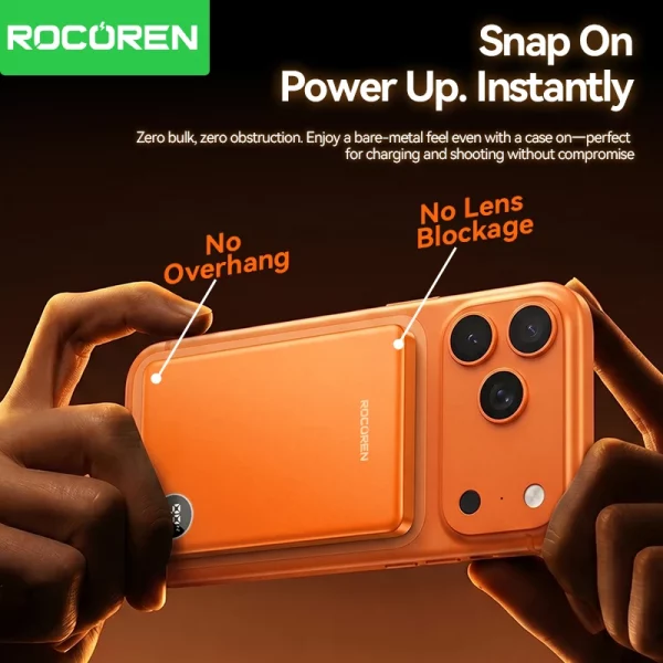 Rocoren Power Bank Magnétique 10000mAh, Chargeur P