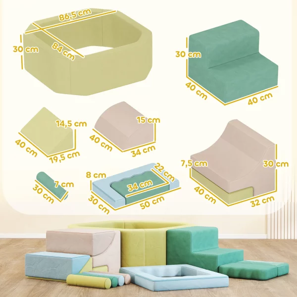 S7480a27701604ea68d1e79fb1aa06beag.webp AIYAPLAY 15 PCS Parcours motricité bébé en mousse