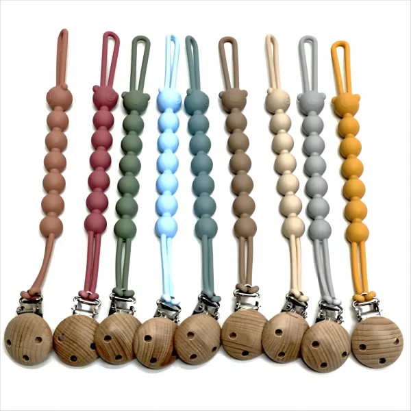 S7568dcc8c7b94767a118373c22af9a254.webp 1/9 pièces bébé une chaîne de sucette bébé sucette