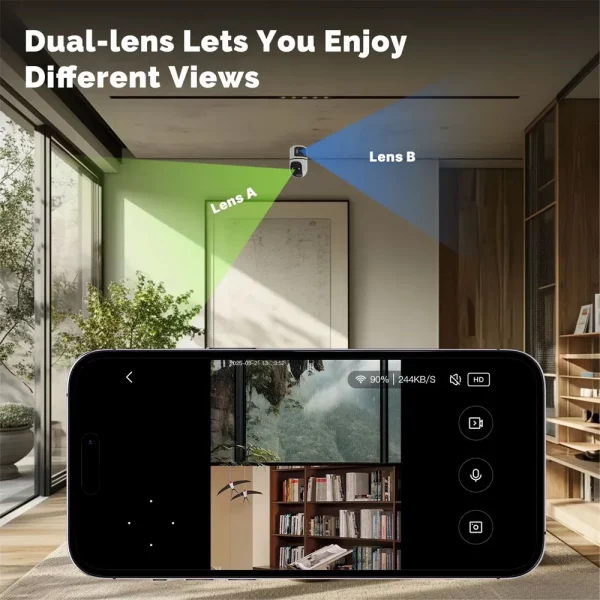 Caméra IP WiFi ANSVICAM Tuya 4K 8MP 5G, double obj