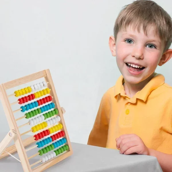 S7ae02eee3c084ba486a140a7a84f6116e.webp Boulier Montessori en Bois 100 Perles Éducatives
