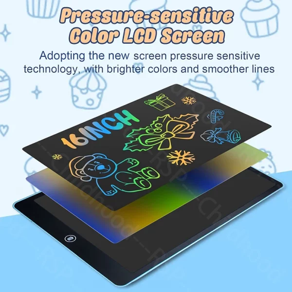 S81ff7f05fd8b4190ac841fee3508207cv.webp Tablette de Dessin LCD 16" Éducative pour Enfants