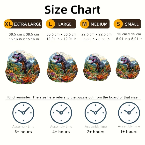 Puzzle en bois en forme d'éléphant, dinosaure et a