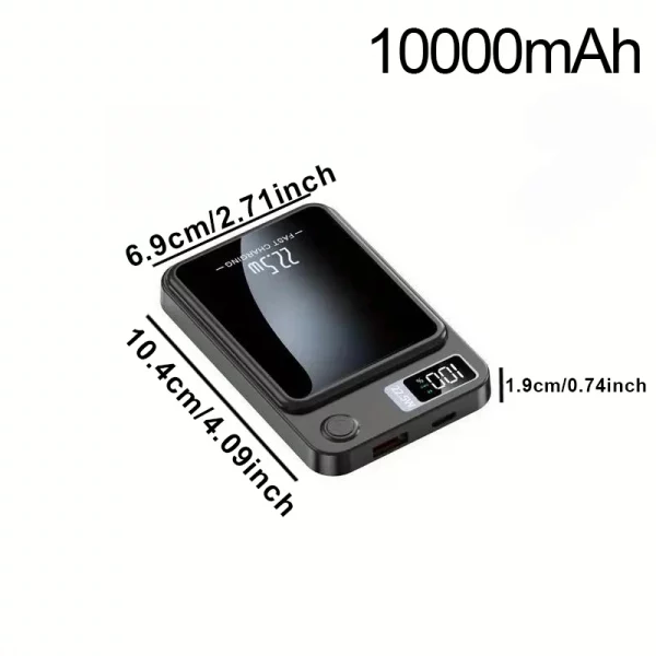 Batterie Externe Magnétique 10000 mAh Charge Rapide