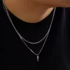 KunJoe 2 pièces/ensemble pendentif à rivets en mét