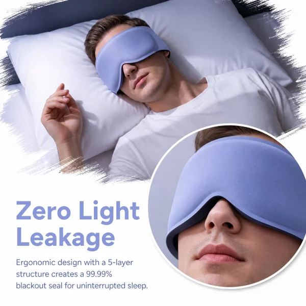 Masque de sommeil, design 3D avec billes de gravit
