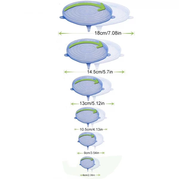 Couvercle de conservation en silicone de qualité a