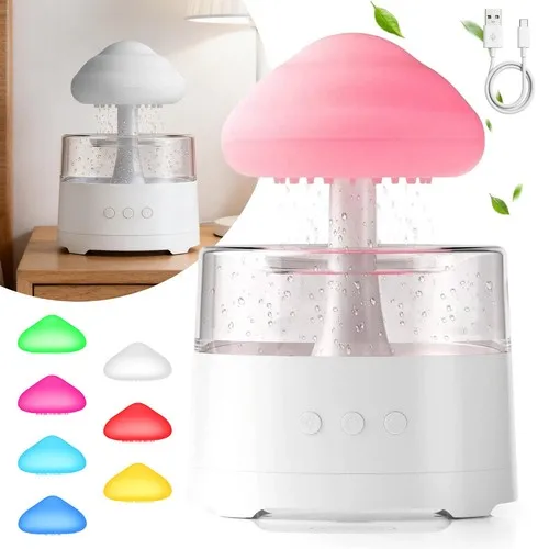 S8fbe1444ca2d4905b3cd590189c0d14cj.webp Humidificateur Diffuseur Nuage de Pluie LED