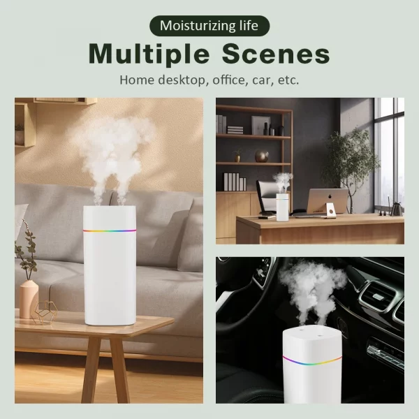 S94618ef037904e7ea173bab3656b76c5R.webp Humidificateur Diffuseur Double Pulvérisation Aromathérapie LED 600ml