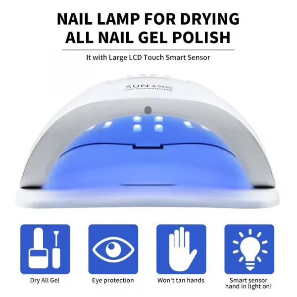 S9cfa1a89209f42fba2ad9f42aafabec8P.webp SUN X5-Lampe à ongles LED MAX pour manucure, lampe