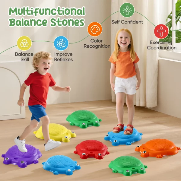 Frog Stepping Stones Ensemble d'équilibre 8 pièces