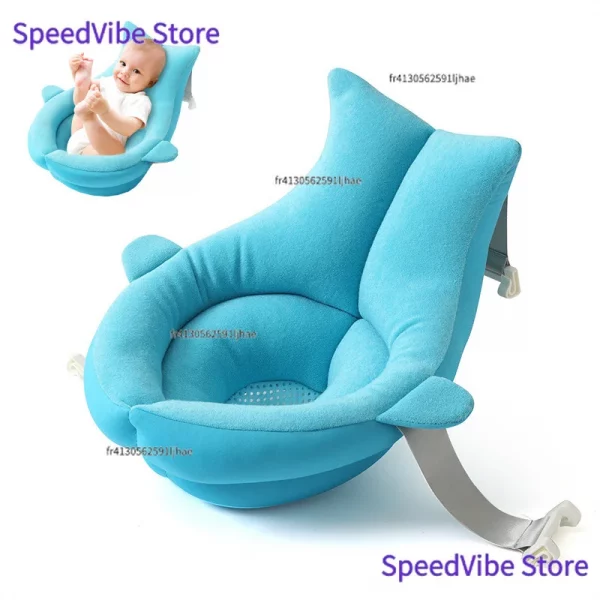 Coussin de bain pliable en forme de requin pour bé