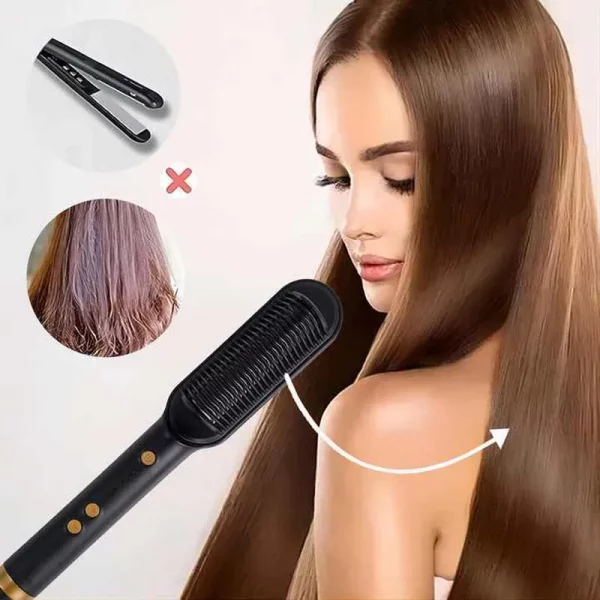 Lisseur de cheveux électrique brosse mode professi