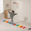 Pierres de marche amusantes pour enfants, arc-en-c