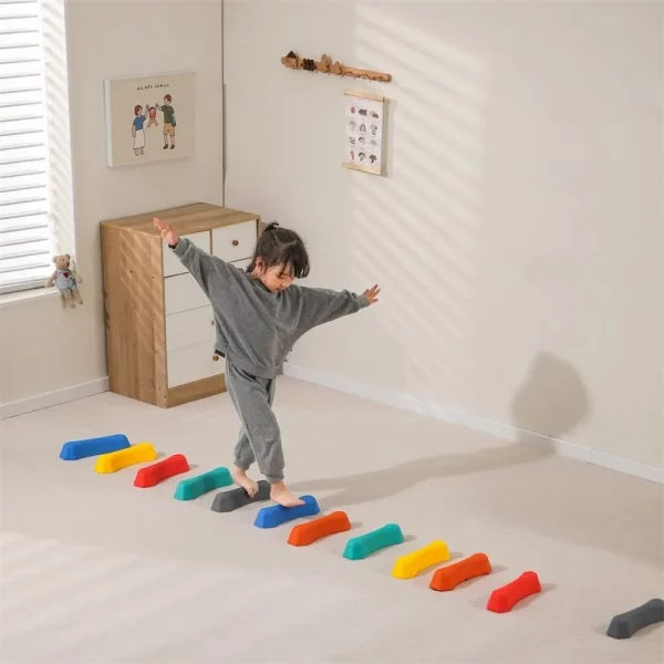Pierres de marche amusantes pour enfants, arc-en-c