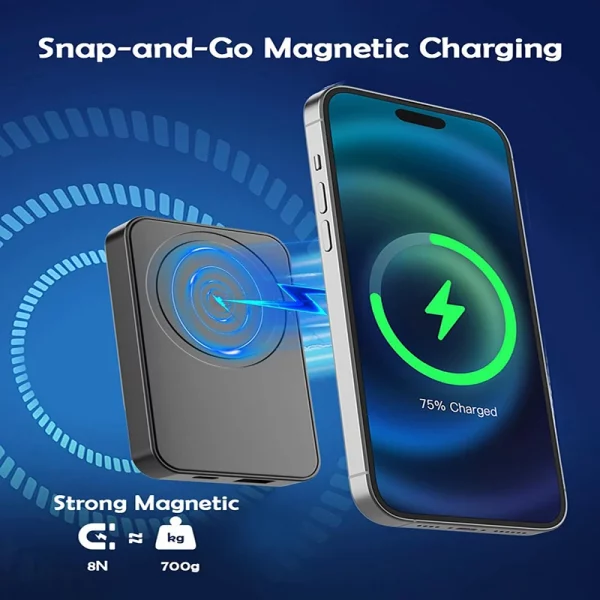 Batterie Externe Magnétique 10000 mAh Charge Rapide