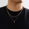 KunJoe 2 pièces/ensemble pendentif à rivets en mét