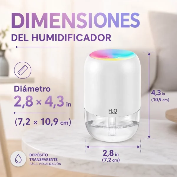 Humidificateur ultrasonique USB portable de 300 ml