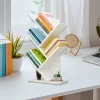 Étagère à livres en bois en forme d'arbre à 5 nive