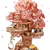 Sbf084d0e4b884f96a4812001a965aa74M.webp Robotime Sakura Tree House, kit de puzzle en bois