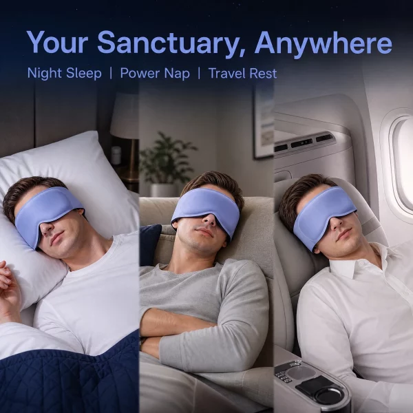 Masque de sommeil, design 3D avec billes de gravit