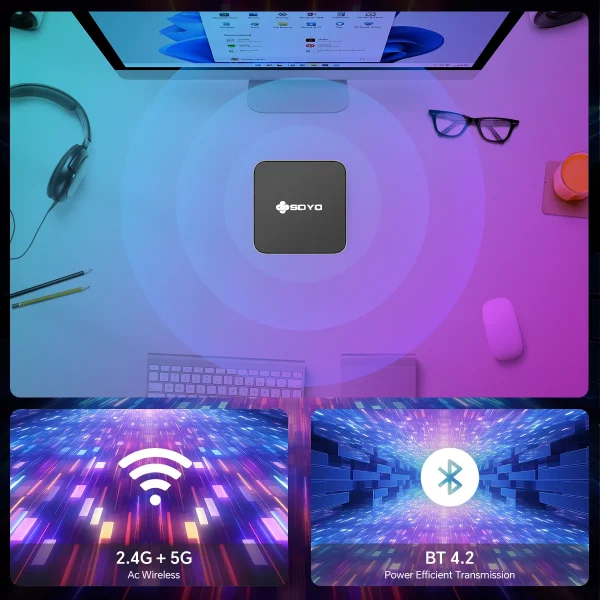 Scbf63cb68a834606a2ceace56318ad390-1.webp SOYO Mini PC Y5 AIR Intel Core i5 4ème génération,